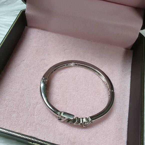 Juicy Couture "Juicy" Silver-tone Bangle Bracelet. - Picture 5 of 7